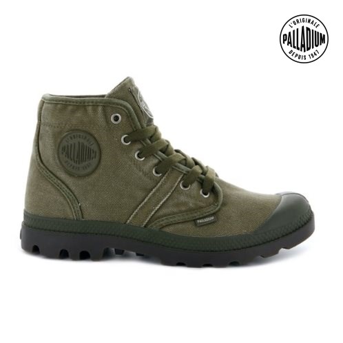 Olive Palladium Pallabrousse Men's Boots | ZA-465DBHM