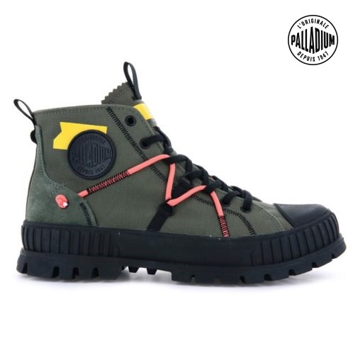 Olive Palladium Pallashock Re-craft Women's Boots | ZA-709RFKO