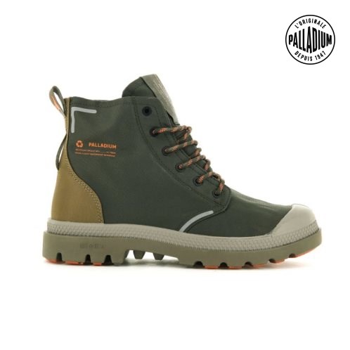 Olive Palladium Pampa Lite+ Recycle WP+ Women's Boots | ZA-815SYPU