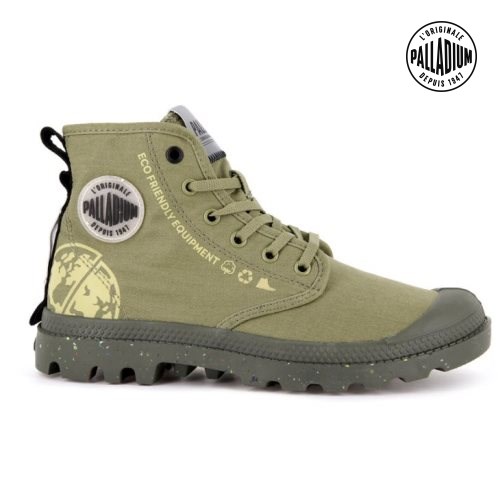 Olive Palladium Pampa Organic Metro Women's Boots | ZA-064JHFE