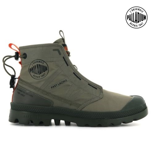 Olive Palladium Pampa Travel Lite Men's Boots | ZA-164LYJF