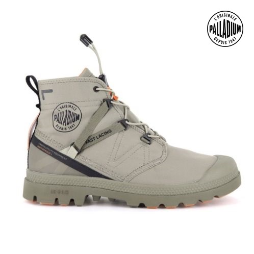 Olive Palladium Pampa Travel Lite+ Waterproof Women's Boots | ZA-370POKN