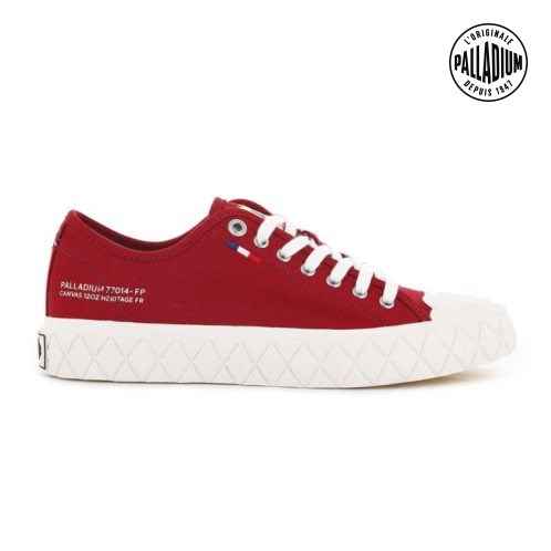 Red Palladium Palla Ace Canvas Low Tops Men's Sneakers | ZA-718CBUY