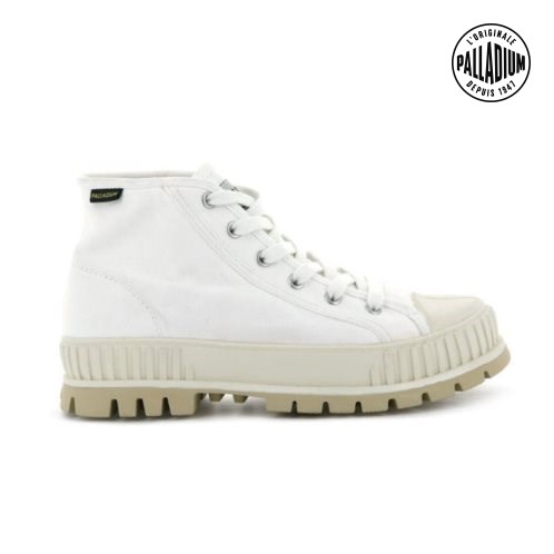 White Palladium Pallashock Mid OG Men's Boots | ZA-620PWFK