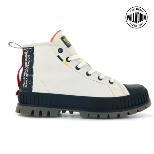 White Palladium Pallashock Supply Hi Men's Boots | ZA-846BJIP