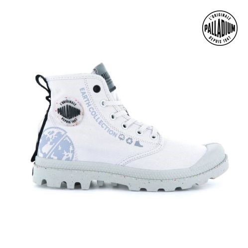 White Palladium Pampa Organic Metro Men's Boots | ZA-482MGVB